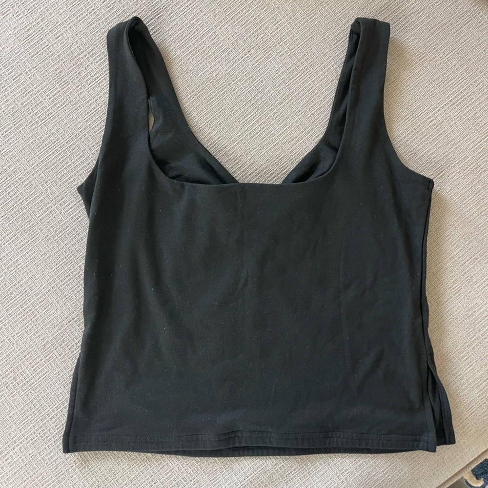 Black Rouch Front Tank Top - Picture 3 of 3